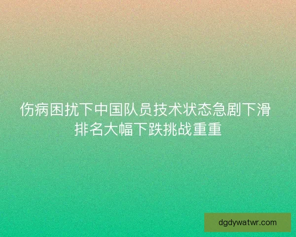 伤病困扰下中国队员技术状态急剧下滑 排名大幅下跌挑战重重